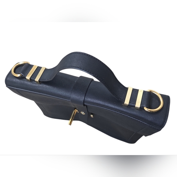 Badgley Mitchka Black Saffiano Leather Lena Satchel - Picture 5 of 15